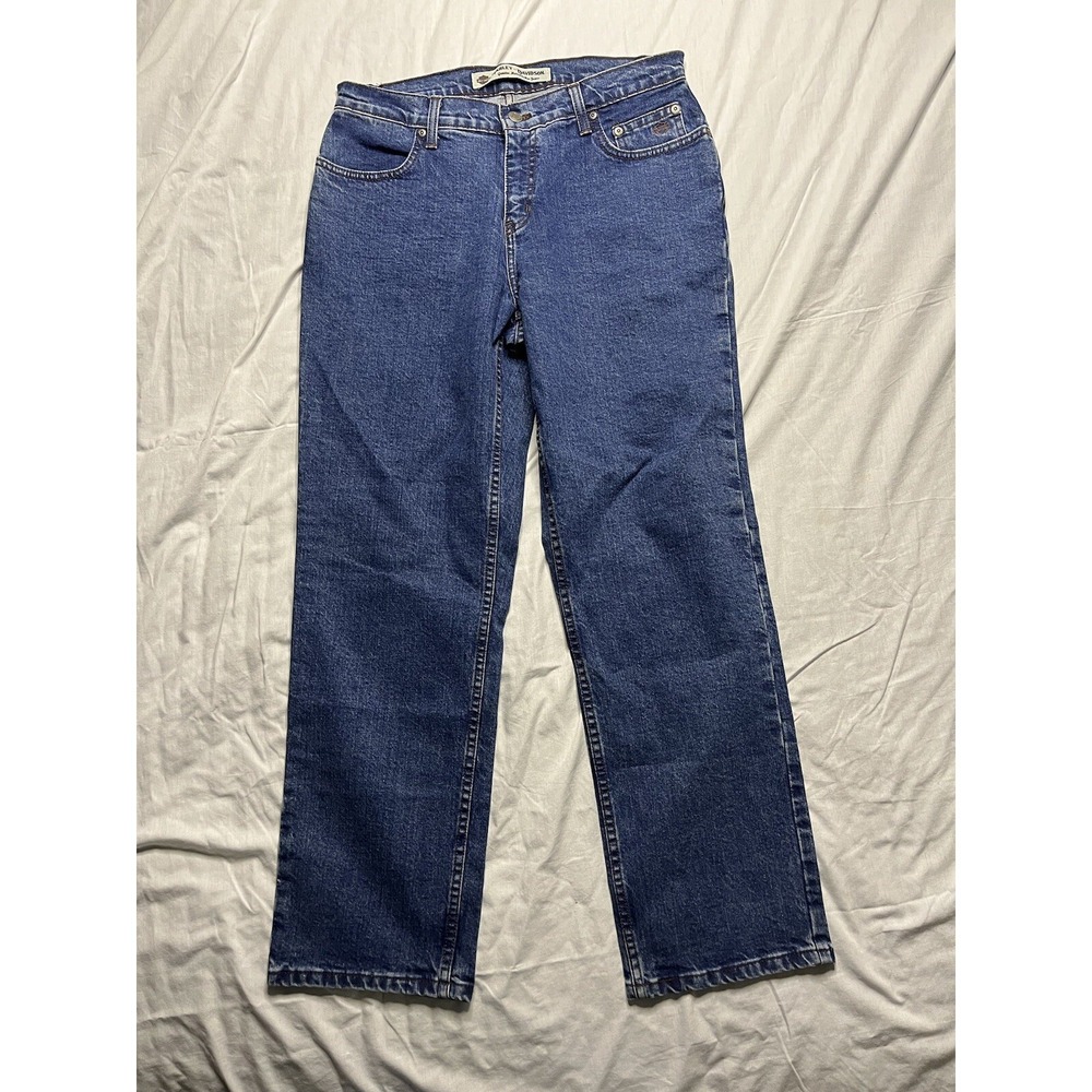 NWT Harley Davidson Denim Jeans Women's Size 10P Blue Straight Stretch